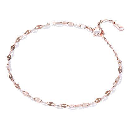 925 Sterling Silver Adjustable Rose Gold Bracelet for Women