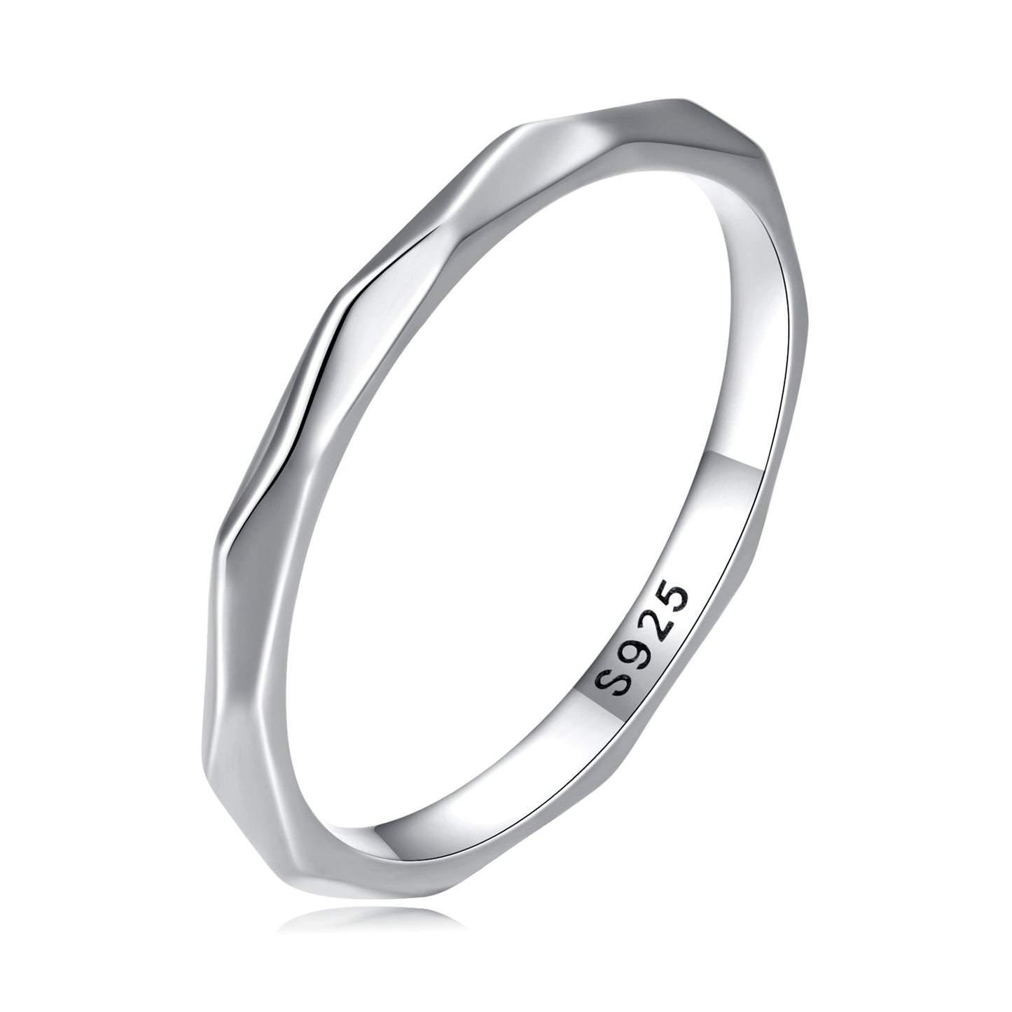 925 Sterling Silver Oxidized 0.2cm Width Ring Size 6 for Women