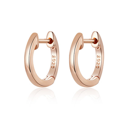 925 Sterling Silver Plated Black Gold Earrings for Women