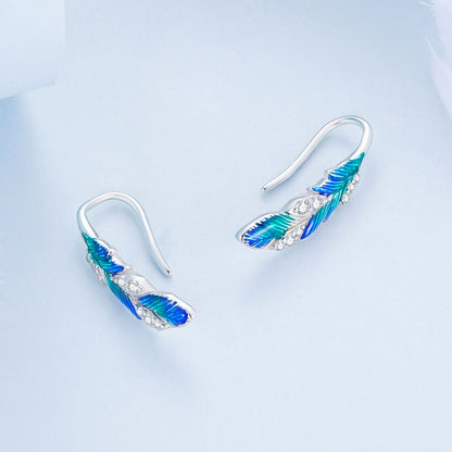 925 Sterling Silver Enamel Finish Pavé CZ Earrings for Women