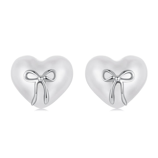 925 Sterling Silver Earrings with Quality Shell Pearl, Size 1*1.2cm for Women