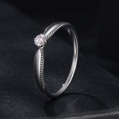 925 Sterling Silver Moissanite Ring Size 6 for Women