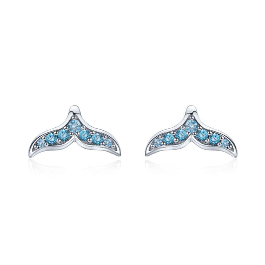 Boucles d'oreilles en argent sterling 925 avec zircons cubiques sertis pavé