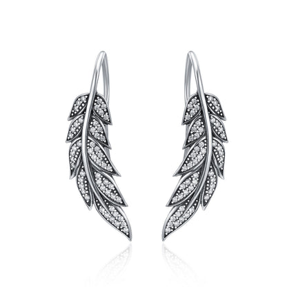 925 Sterling Silver Earrings with Pavé Setting CZ