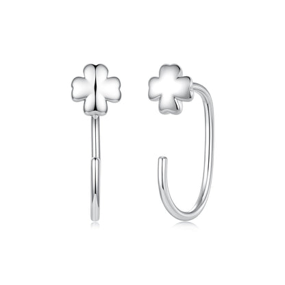 S925 Silver Brass and White Gold Plated 1.4cm Earrings for Women