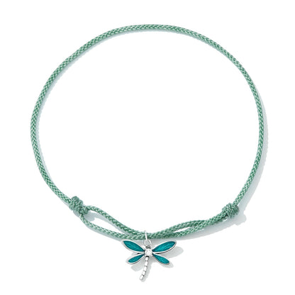 925 Sterling Silver Adjustable Bracelet with CZ and Enamel in Oxidized Finish for Women