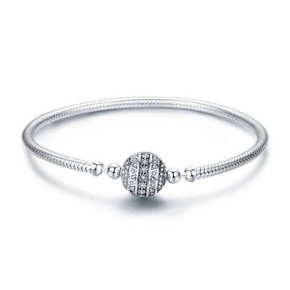 925 Sterling Silver SCB Bracelet Style Nan Size 17.0 for Women