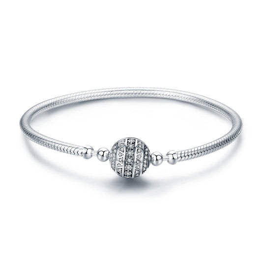 925 Sterling Silver SCB Bracelet Style Nan Size 17.0 for Women