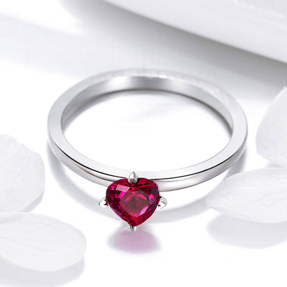 925 Sterling Silver Plated Platinum CZ Ring Size 6 for Women