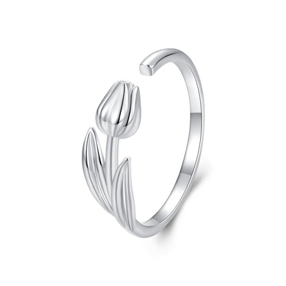 925 Sterling Silver Plated White Gold 0.18cm Rings for Women