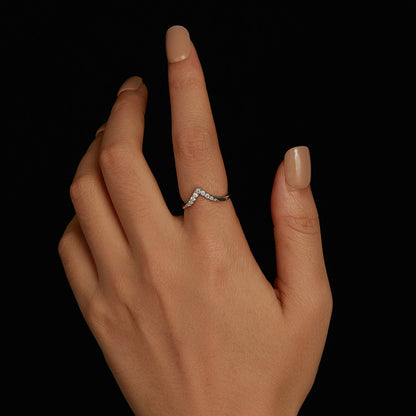 S925 Sterling Silver Moissanite 1.7mm Ring for Women - Size 6