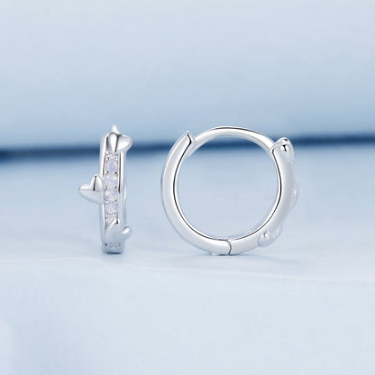 925 Sterling Silver Nano Opal Earrings for Women - White Gold Plated - 12x5mm
