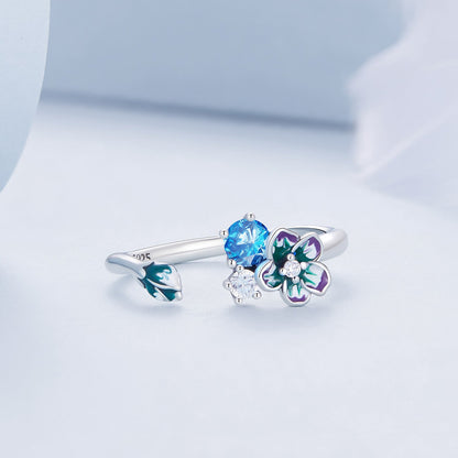 925 Sterling Silver Pendant with Enamel & CZ for Women