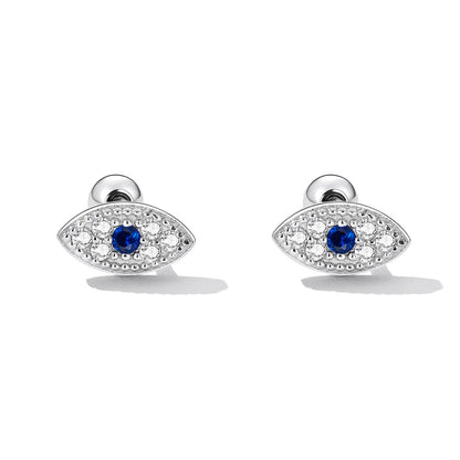 925 Sterling Silver & Pavé Setting CZ Earrings