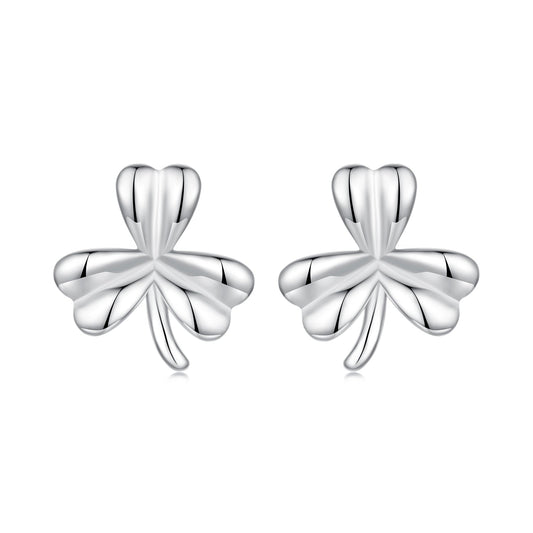 925 Sterling Silver White Gold Plated 0.7cm Earrings for Women