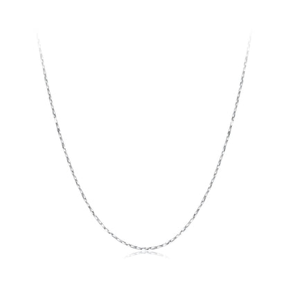 925 Sterling Silver White Gold Plated Necklace 40+5cm for Women