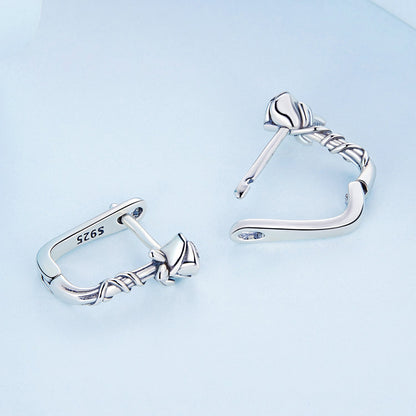 925 Sterling Silver Earrings with Oxidized Finish for Women