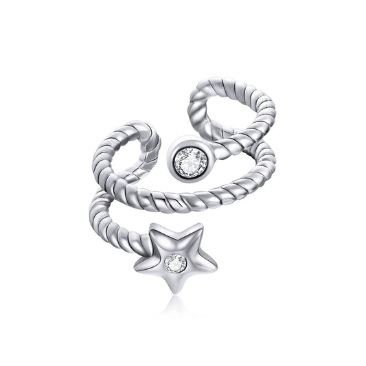 925 Sterling Silver Oxidized Silver Pavé Setting CZ Earrings