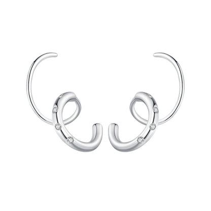 925 Sterling Silver CZ Pavé Earrings for Women