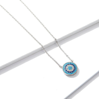925 Sterling Silver Necklace 40+5cm Pendant 1.2*1.2cm for Women