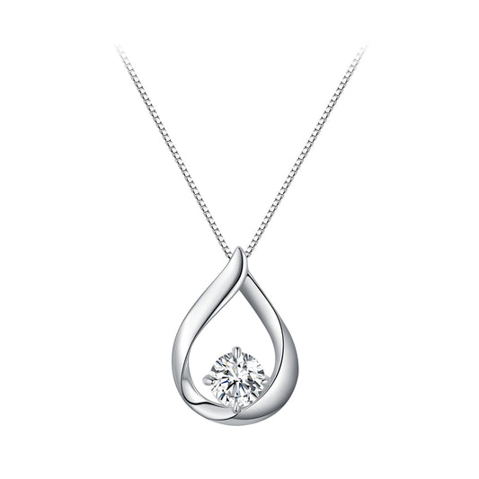 925 Sterling Silver Necklace with 1 Carat Moissanite - 400mm Length for Women