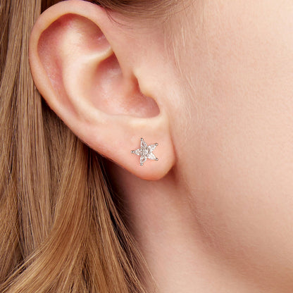 925 Sterling Silver Earrings with Pavé CZ Setting