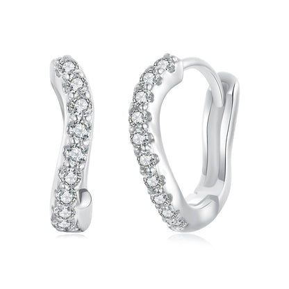 925 Sterling Silver Pavé CZ Earrings for Women