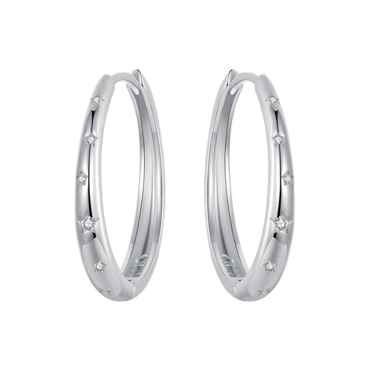 925 Sterling Silver Earrings with Pavé Setting CZ for Women