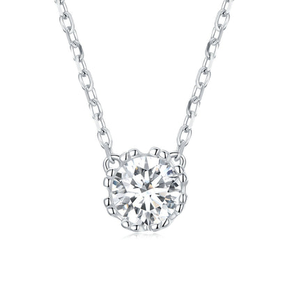 925 Sterling Silver Adjustable Necklace with CZ Pendants for Women