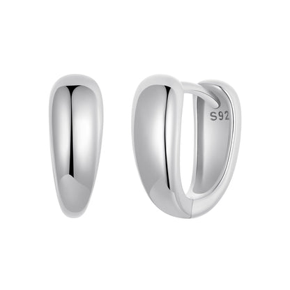 925 Sterling Silver Oxidized Earrings 12x5mm for Women