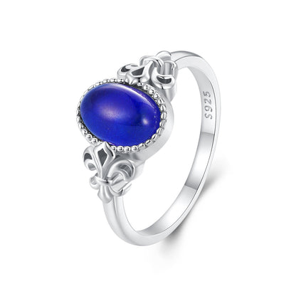 925 Sterling Silver Ring 1.7mm Size 6.0 with Transparent Glass for Women