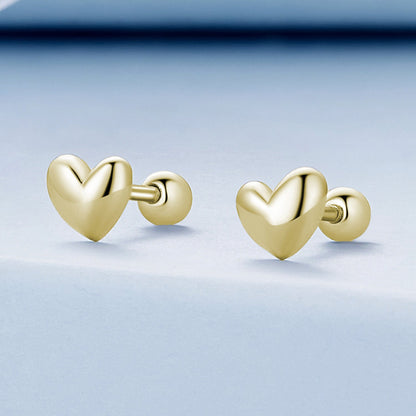 925 Sterling Silver Plated Platinum 5mm Earrings for Women