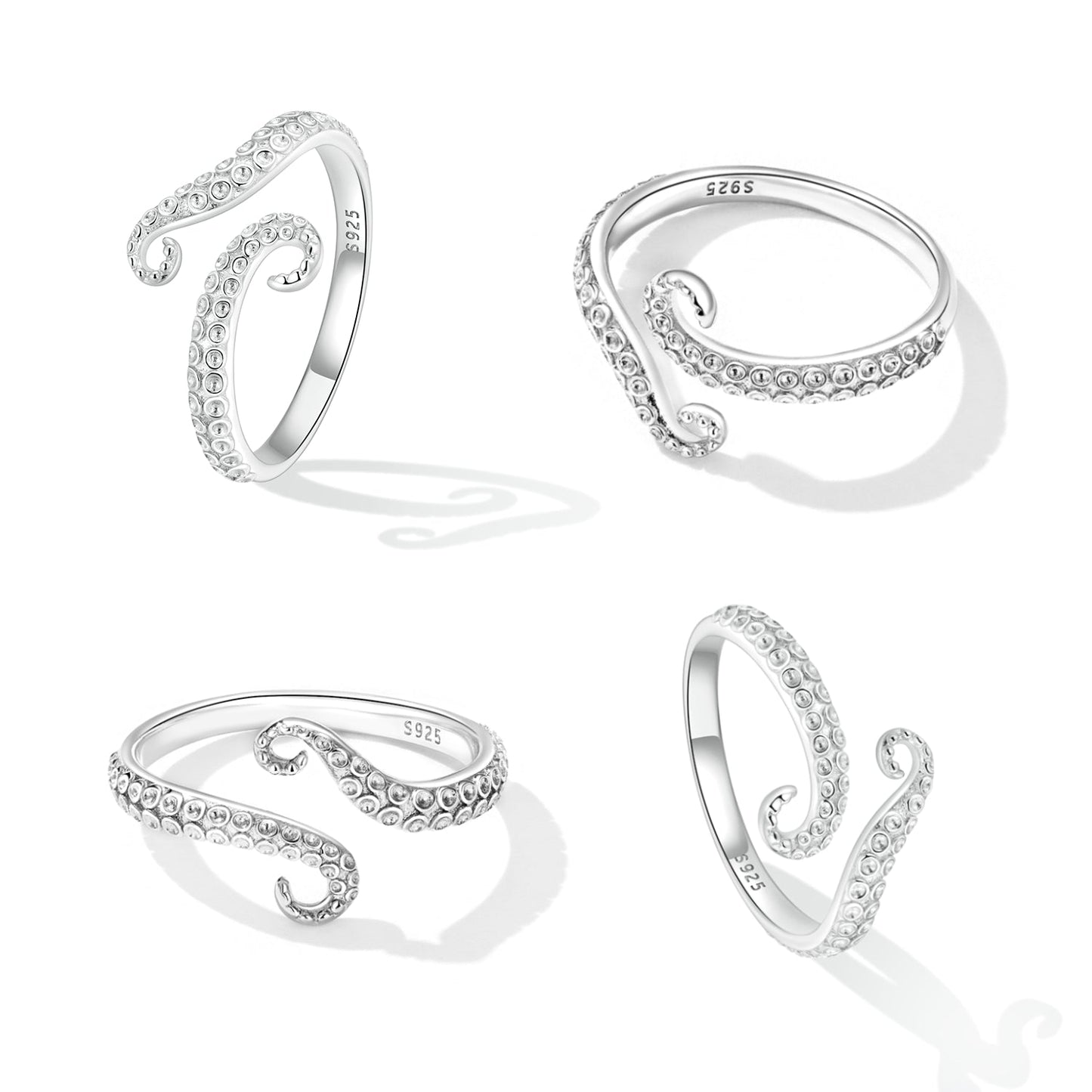 S925 Sterling Silver 0.2cm Platinum Plated Ring
