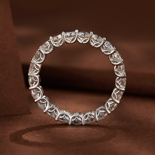 Bague en argent sterling 925 avec moissanite de 3 mm pour femme, taille 6