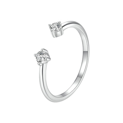 925 Sterling Silver Moissanite Ring Size E for Women