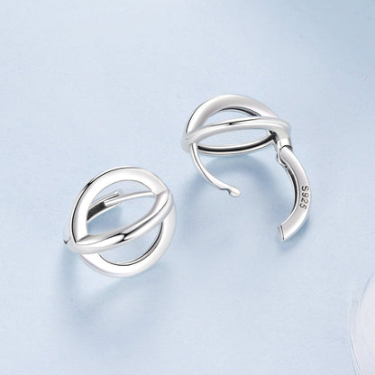 925 Sterling Silver Earrings - Oxidized Silver Finish, 1.3cm for Women