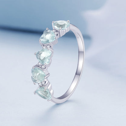 925 Sterling Silver Ring with 4.5mm Pavé Set CZ, Size 7, for Women