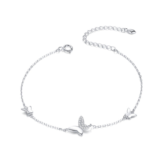 925 Sterling Silver Pavé Setting CZ Bracelet for Women