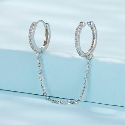 S925 Sterling Silver Earrings with Pavé Setting CZ for Women