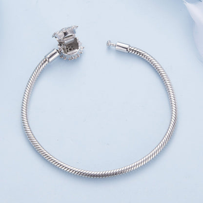 925 Sterling Silver Pavé Setting CZ Bracelet for Women - 17.0 Size, 170mm Length, 3mm Chain Thickness