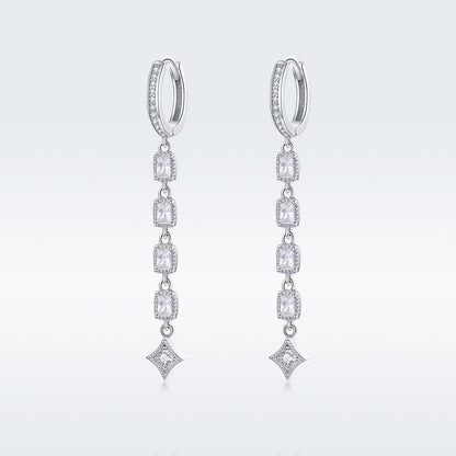 925 Sterling Silver Earrings with Pavé Set CZ