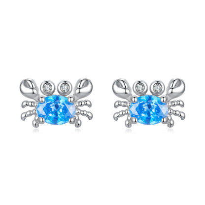 925 Sterling Silver White Gold Plated CZ Earrings for Women