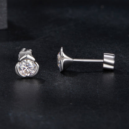 925 Sterling Silver 0.3 Carat Moissanite Earrings for Women