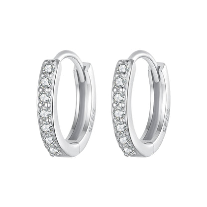 925 Sterling Silver Pavé Setting Gold Plated Earrings for Women