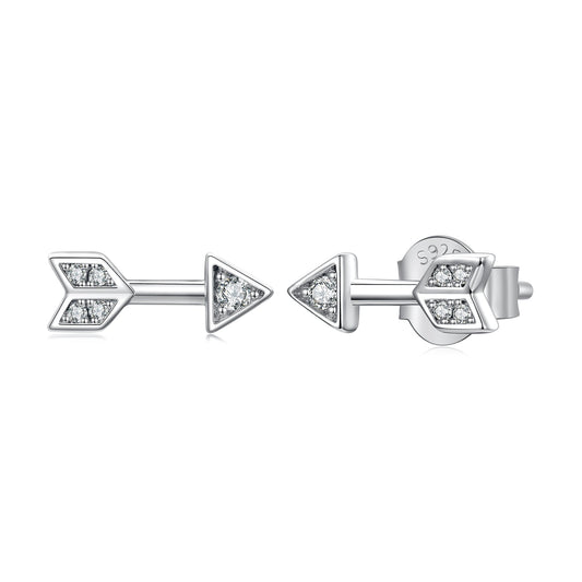 925 Sterling Silver 0.08ct and 0.12ct Moissanite Earrings in White Gold for Women