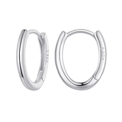 925 Sterling Silver Earrings - 14x2mm with Oxidized Finish for Women
