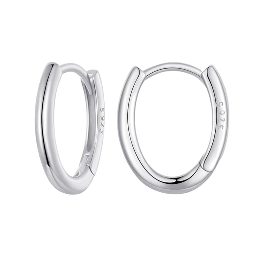 925 Sterling Silver Earrings - 14x2mm with Oxidized Finish for Women