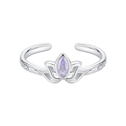 925 Sterling Silver 1.9mm Pavé Setting White Gold Plated Ring