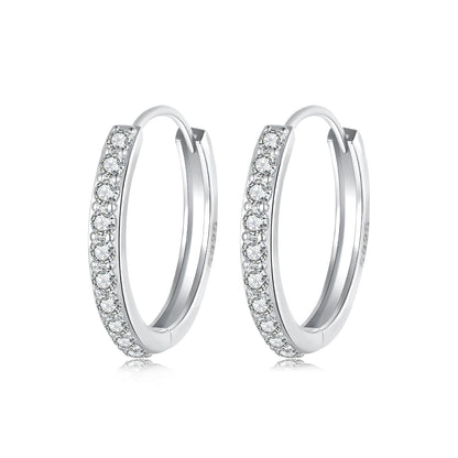 925 Sterling Silver Pavé Setting Gold Plated Earrings for Women