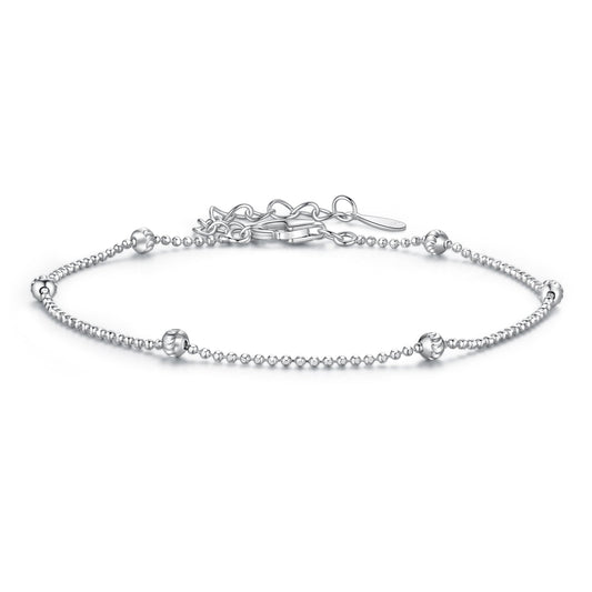 925 Sterling Silver & Plated White Gold Bracelet with Adjustable Length